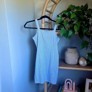 Blue/white plaid dress